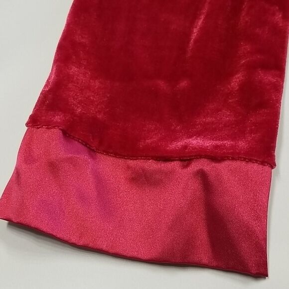 🎁5/$25 Lullah Bette Shirt Girl Youth 10-12 Red Blouse Long Sleeve Velvet Fabric - Picture 6 of 6